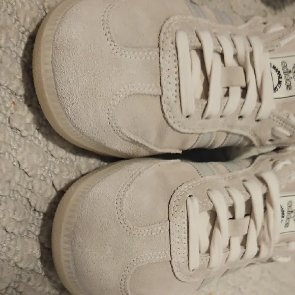 Adidas Samba Greige Suede Sneakers - Picture 6 of 8